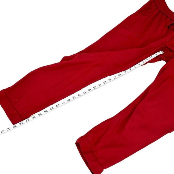 Loft red satiny fluid utility jogger drawstring pant size medium - Picture 6 of 8